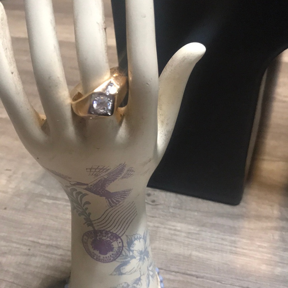 Gold ring size 12 cubic zirconia